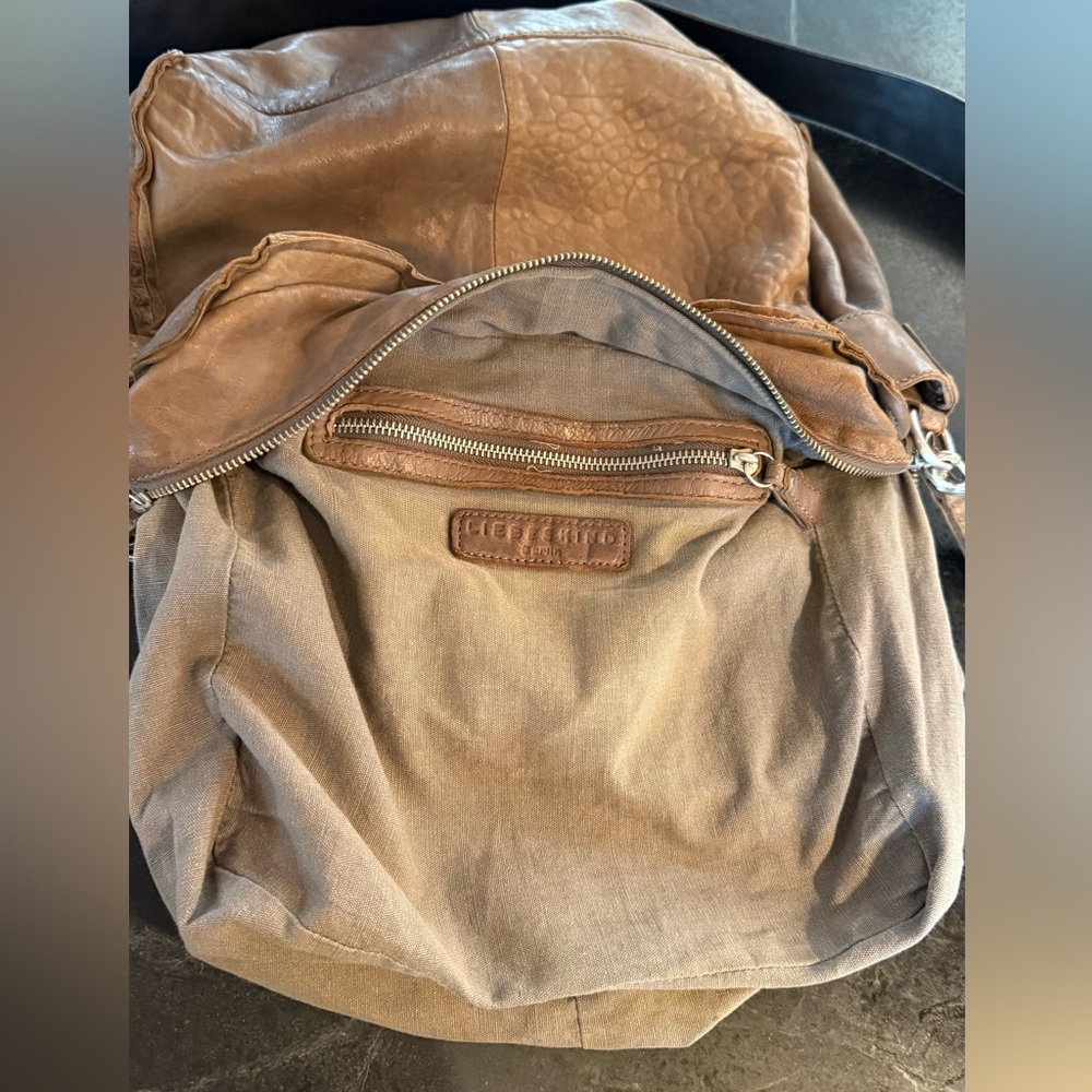 Vintage Lambskin rare Liebskind Berlin bag with purposeful distressed look. Boho - Picture 14 of 16
